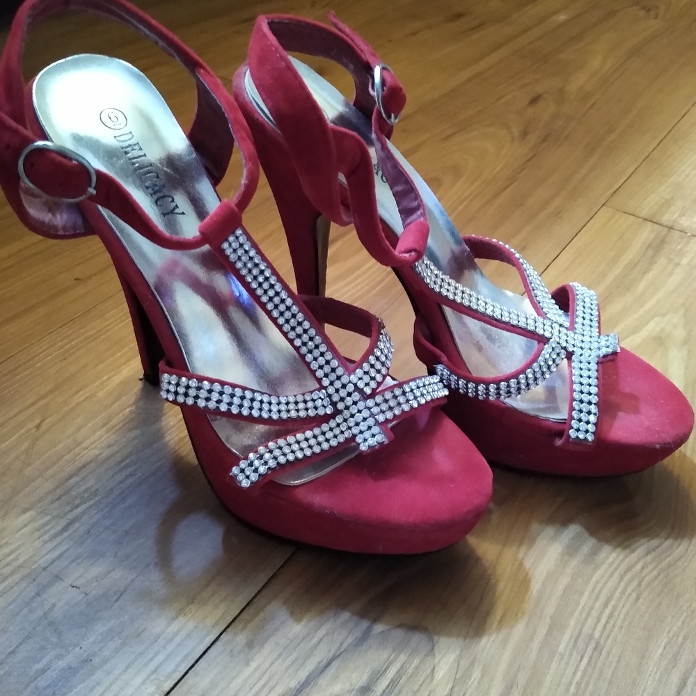 Delicacy Red Platform Heels
